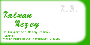 kalman mezey business card