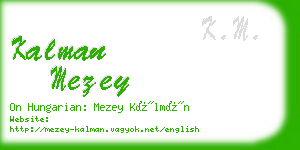 kalman mezey business card